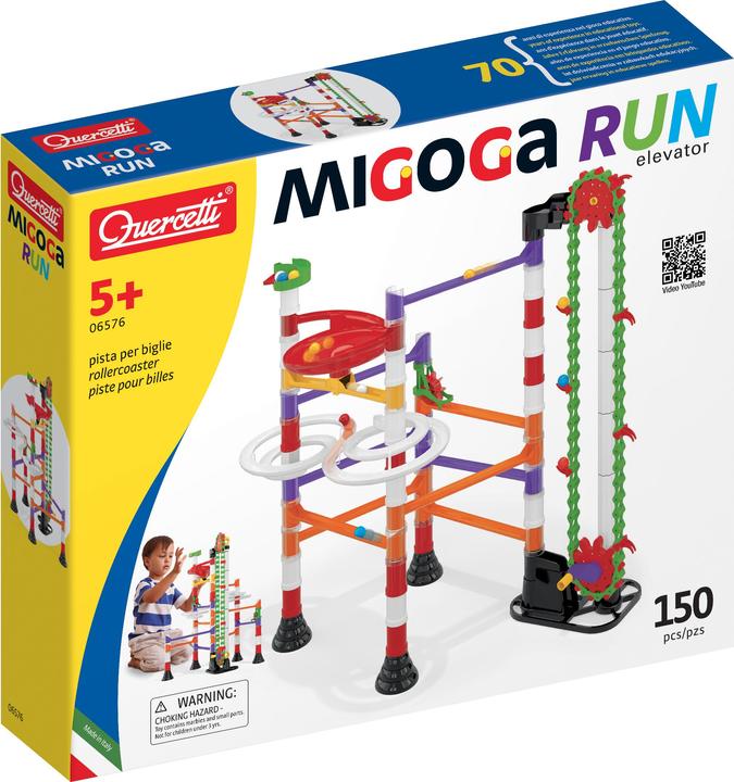 Produktbild Quercetti Migoga Run Elevator - Kugelbahn mit Aufzug (150 Teile)