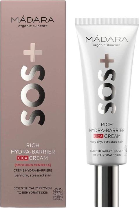 Madara SOS Rich Hydra Barrier CICA Cream - Lenisce e idrata (40 ml, Crema 24h)