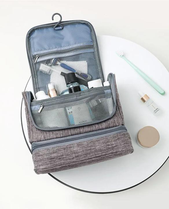Image du produit Only-Bags.Store Necessaries Hanging Make Up Bag Organisateur de voyage Trousses de toilette Wash Toiletry Bag, gris