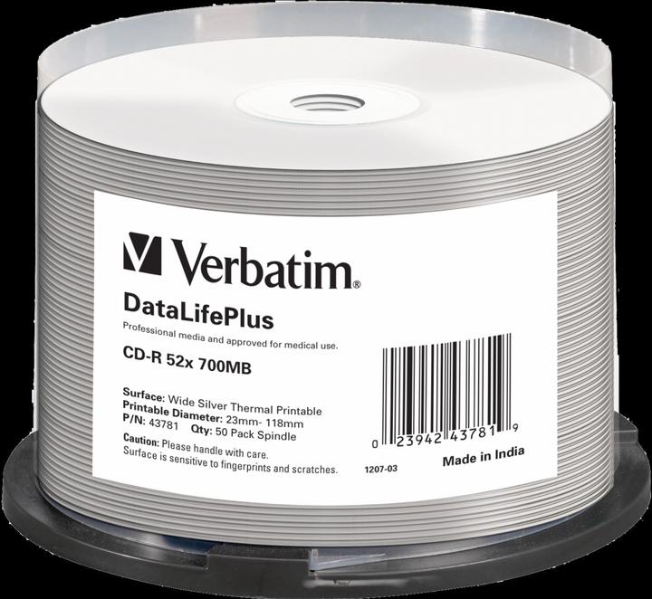 Verbatim 1x50 CD-R 80 / 700MB 52x Medidisc wide silver thermal (50 x)