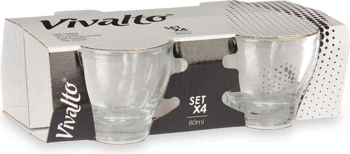 Produktbild Vivalto Satz von Kaffeetassen RYG6073 Durchsichtig Glas 80 ml (24 Stück) (80 ml, 24 x)
