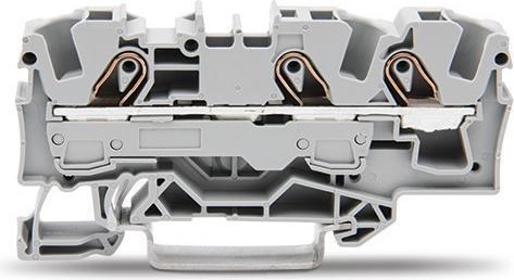 Actual product image Wago Din Rail Terminal 3 X 6 Mm2 Grey
