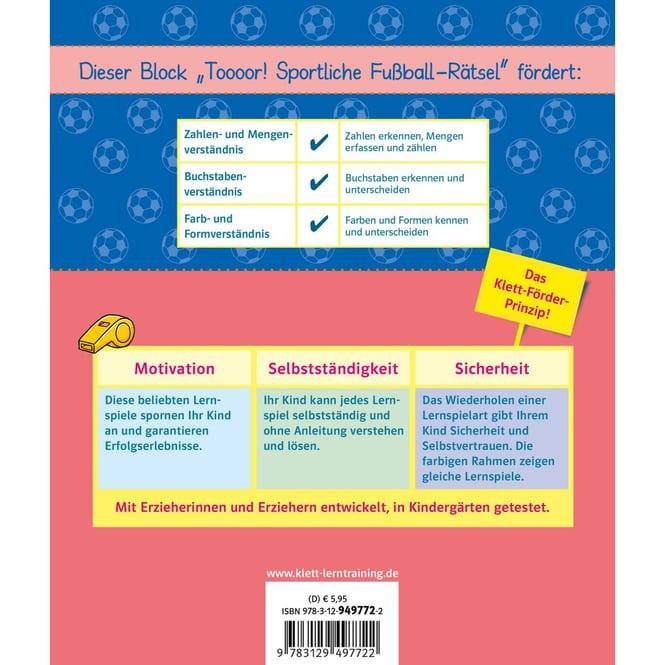 Nutritional values and ingredients Klett My favourite block Toooor! Sporty football puzzles (German)