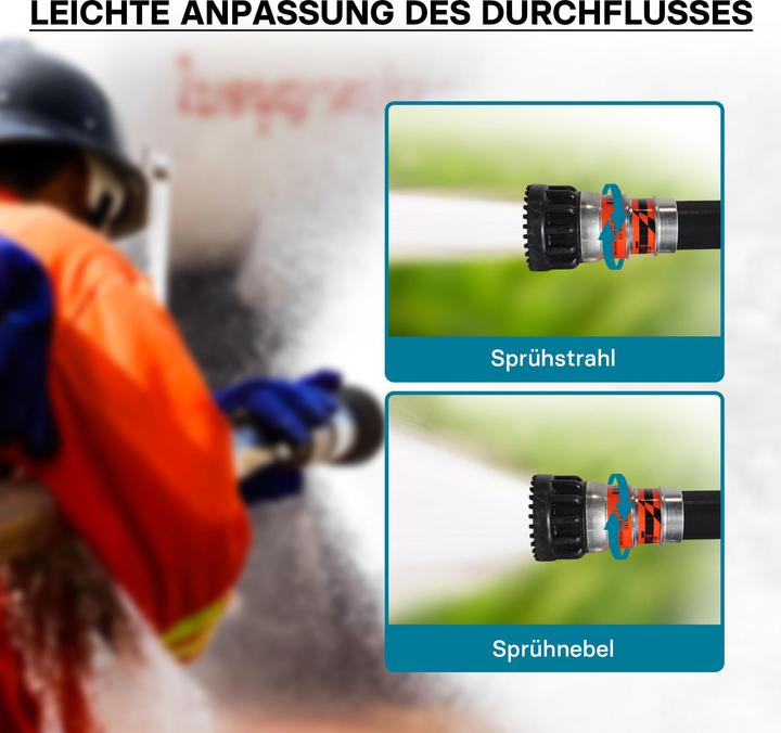 Produktbild Wiltec C Mehrzweckstrahlrohr THW Feuerwehr Baustelle C Kupplung stufenloser Sprühstrahl