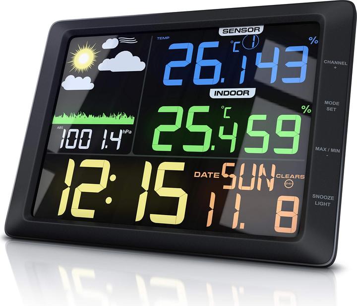 Produktbild CSL Wetterstation mit Farbdisplay und Aussensensor