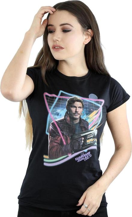 Immagine prodotto Guardians Of The Galaxy Neon Star Lord Maglietta Donna (XXL)