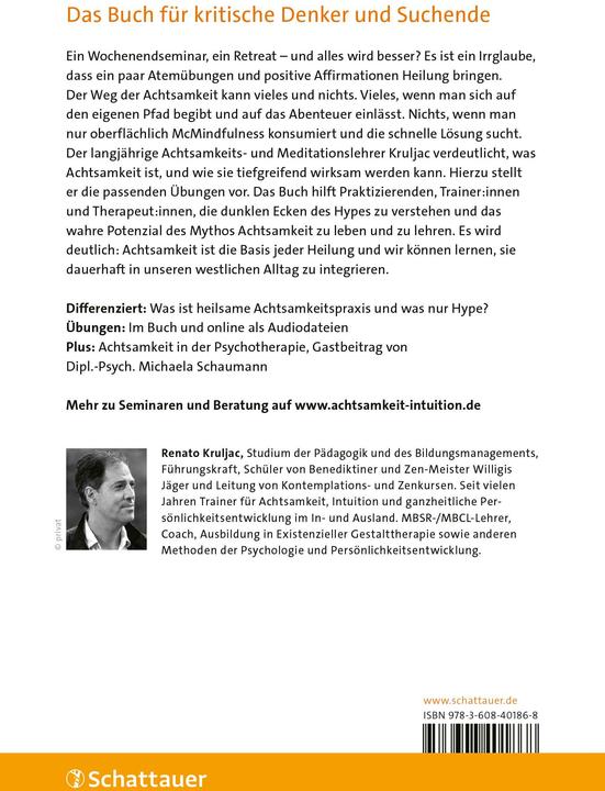 Valeurs nutritives et ingrédients Achtsamkeit für Skeptiker (Allemand, Renato Kruljac, 2024)
