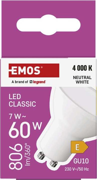 Immagine prodotto Emos Classic (GU10, 7 W, 806 lm, 1 x, E)
