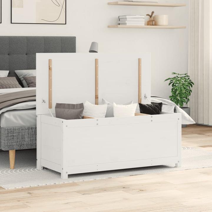 Produktbild VidaXL Truhe Weiss 110x50x45,5 cm Massivholz Kiefer,Farbe