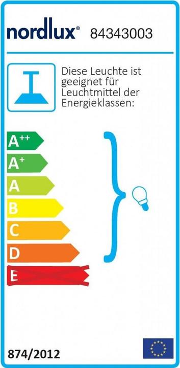Etichetta energetica Nordlux Lampada a sospensione Strap 16 GU10, Bianco (GU10)