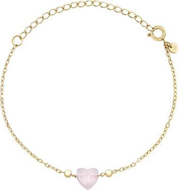 Actual product image Breil Charming Gold Plated Jade Heart Bracelet Candy Tj3602