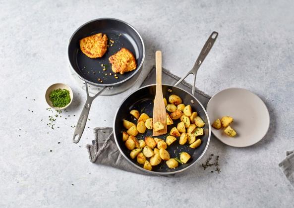 Actual product image Demeyere Alu Industry 3 Duraslide frying pan 30cm non-stick coating (30 cm, Frying pan, Aluminium, Stainless steel)