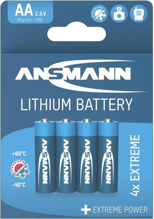 Produktbild Ansmann Extreme Lithium (4 Stk., AA, 2850 mAh)