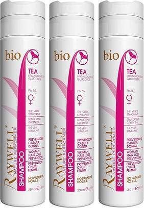 Actual product image Raywell Woman Hair Loss Prevention Bio Tea Shampoo 250ml - Pack of 3 (750 ml, Liquid shampoo)