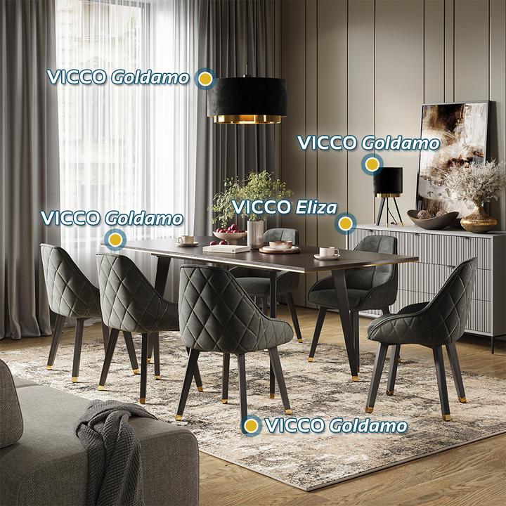 Actual product image Vichy Hängeleuchter Goldamo, Schwarz/Gold (E27)