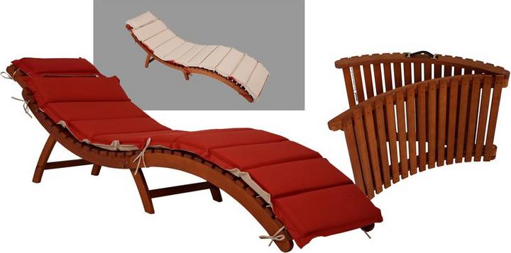 Actual product image Garden Pleasure Sun lounger Nassau natural wood (55 cm)