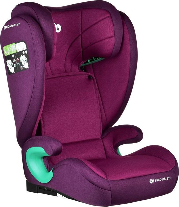 Actual product image KinderKraft Junior Fix 2 I-Size Cherry Pearl (Child seat, ECE R129/i-Size Standard)