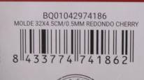 Valori nutrizionali e ingredienti Quttin stampo 32x4.5cm /0.5mm tondo ciliegia