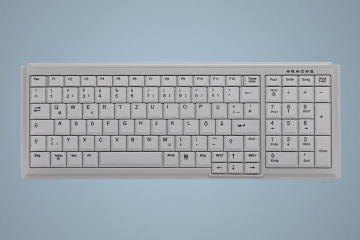 Produktbild Active Key Industry 4.0 Compact Notebook Style Keyboard with NumPad PS2 Light Grey (DE, Kabelgebunden)