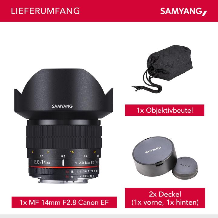 Produktbild Samyang 14mm f/2.8 ED AS IF UMC - Canon EF (Canon EF, Vollformat)