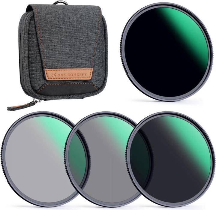 Actual product image K&F Concept ND Filter Kit ND4/8/64/1000 Nano X 52mm (KF-1629) (Neutral density filter, 52 mm)