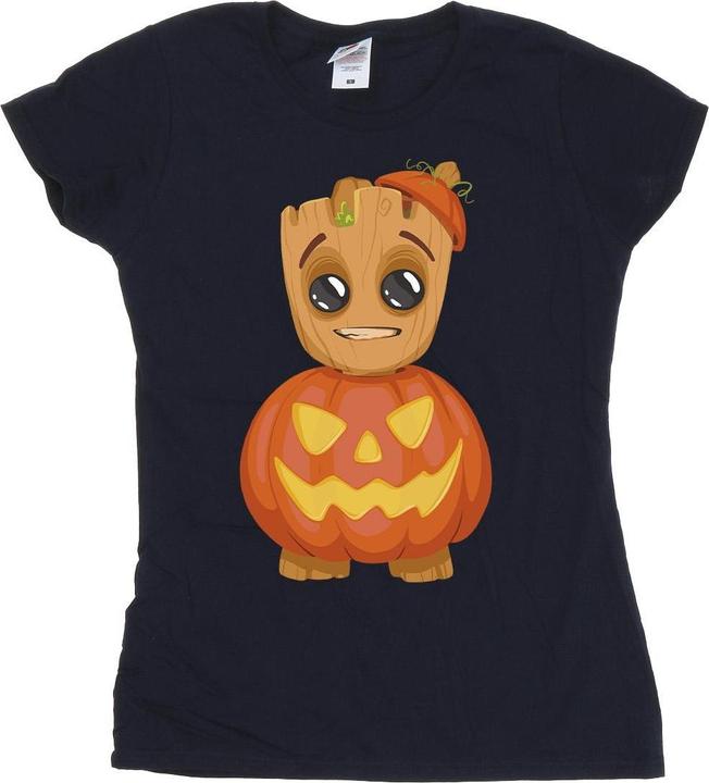 Actual product image I Am Groot Womens/Ladies Pumpkin T-Shirt (L)