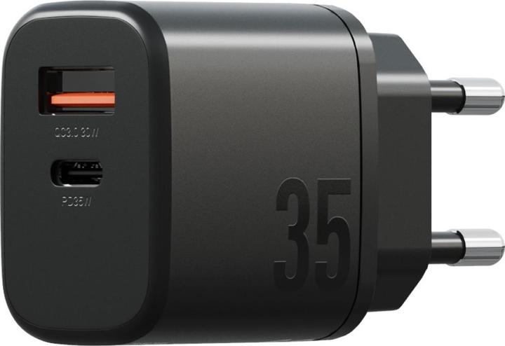 Actual product image Energea Wall Charger Bazic Goport Velox Kit 1xUSB-C 1xUSB-A GaN 35W with cable black (35 W)