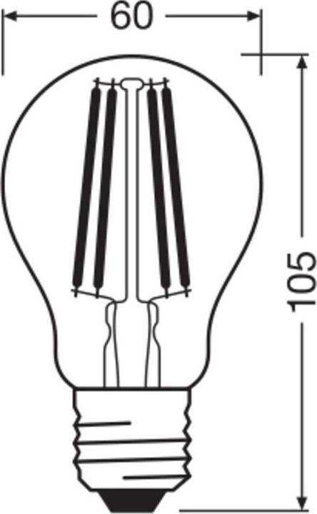 Actual product image Osram Led Filament Classic A (E27, 2.50 W, 525 lm, 1 x, A)