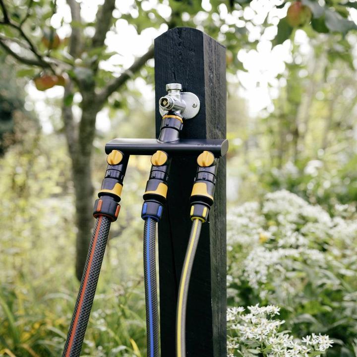 Produktbild Fiskars Rozdzielacz Potrójny Comfort On/Off (3 Wege Verteiler, 33.30 mm)