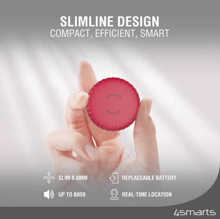 Image du produit 4smarts SkyTag Slim set de 4 pièces 2x blanc, 1x noir, 1x rouge (iOS)