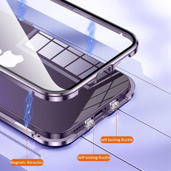 Produktbild Cover-Discount iPhone 14 - Magnetische Schutzhülle mit Panzerglas violett (Apple iPhone 14)
