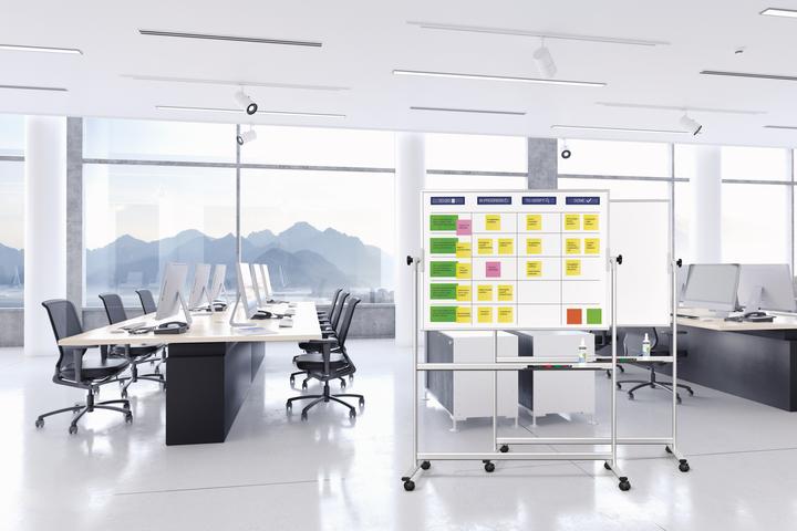 Image du produit Magnetoplan SCRUM BOARD - Jeu de tableaux blancs XL (180 x 120 cm)