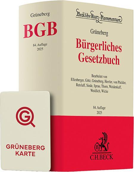 Produktbild Grüneberg BGB Chat-Book 2025 (Deutsch, Isabell, Ellenberger, Jürgen/Götzua, 2024)