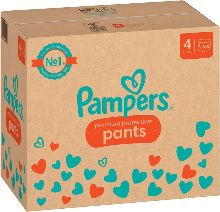Image du produit Pampers Premium Protection Pants (Taille 4, Pack mensuel, 168 pièce(s))