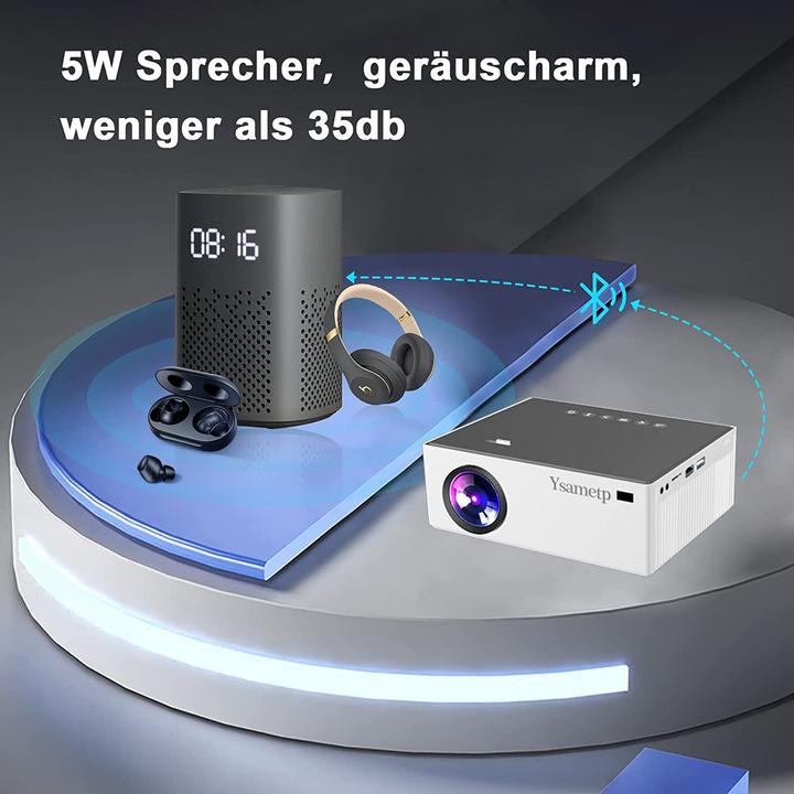 Image du produit Ysametp 1080p Native M7 Beamer WiFi Bluetooth (Full HD, 15000 lm)