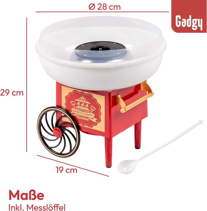 Gadgy Machine à barbe à papa rouge/blanche