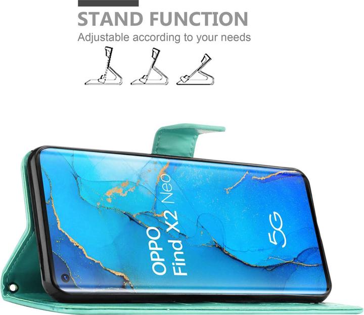 Produktbild Cadorabo Hülle für Oppo FIND X2 NEO mit Blumen Muster (Oppo Find X2 Neo)