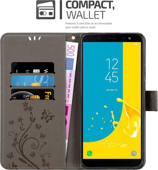 Image du produit Cadorabo Couverture du livre de fleurs (Samsung Galaxy J6 (2018))