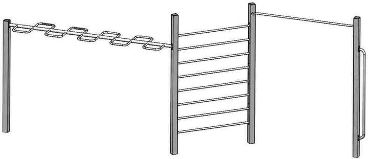 Actual product image Playparc Calisthenics Station Freestyle Bar with Addons