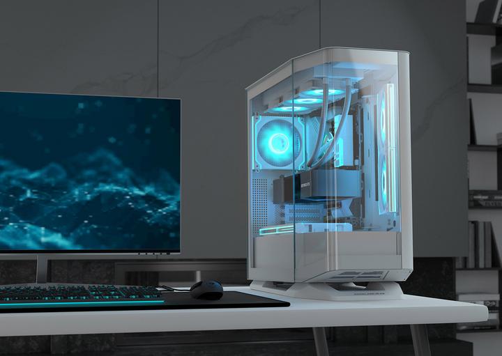 Produktbild Cougar Boitier Moyen Tour E-ATX FV270 RGB avec panneaux vitrés (Blanc) (mATX, Mini-ITX, ATX, SSI CEB)