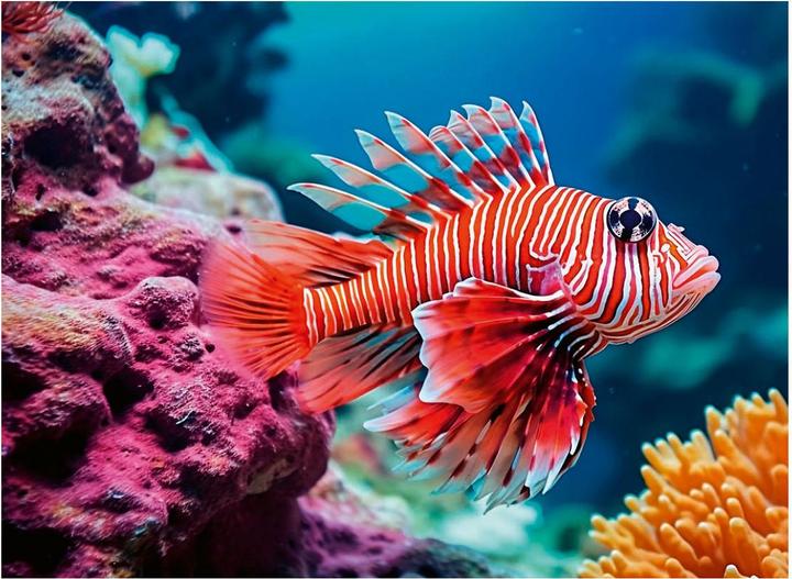 Image du produit Ravensburger Puzzle 12001334, Colorful Animals - Poisson lion - 500 pièces Puzzle pour adultes (500 pièces)