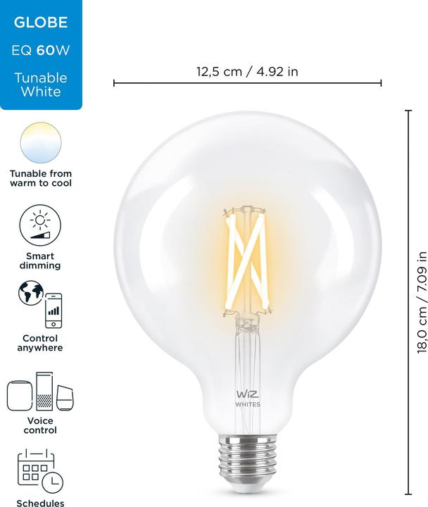Image du produit WiZ Filament (E27, 6.70 W, 806 lm, 1 x, E)