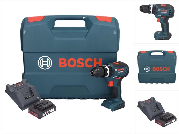 Productafbeelding Bosch Professional Bosch GSB 18V-55 Professional accu klopboormachine 18 V 55 Nm Borstelloos + 1x Accu 2.0 Ah + Lader (Oplaadbare batterij)