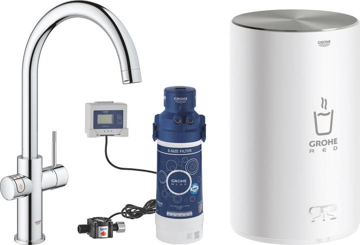 Image du produit Grohe Robinet de cuisine avec fonction filtre et eau bouillante GROHE Red Duo chrome brillant 30083001