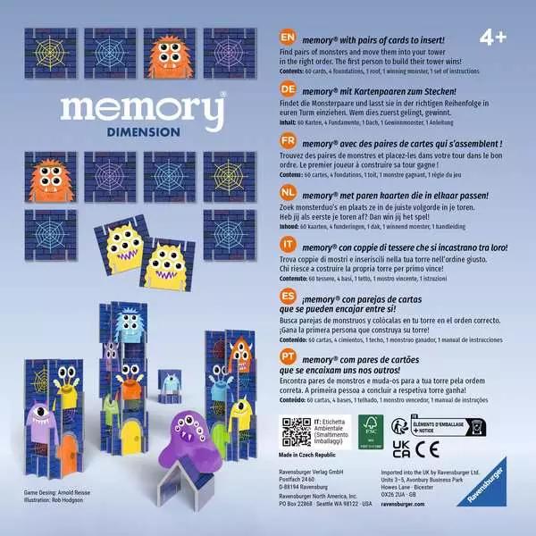 Image du produit Ravensburger 22467 - memory® Dimension. Le jeu classique memory® avec une valeur ajoutée attrayante. Pour (Allemand, Espagnol, Français, Néerlandais, Italien, Portugais, Anglais)