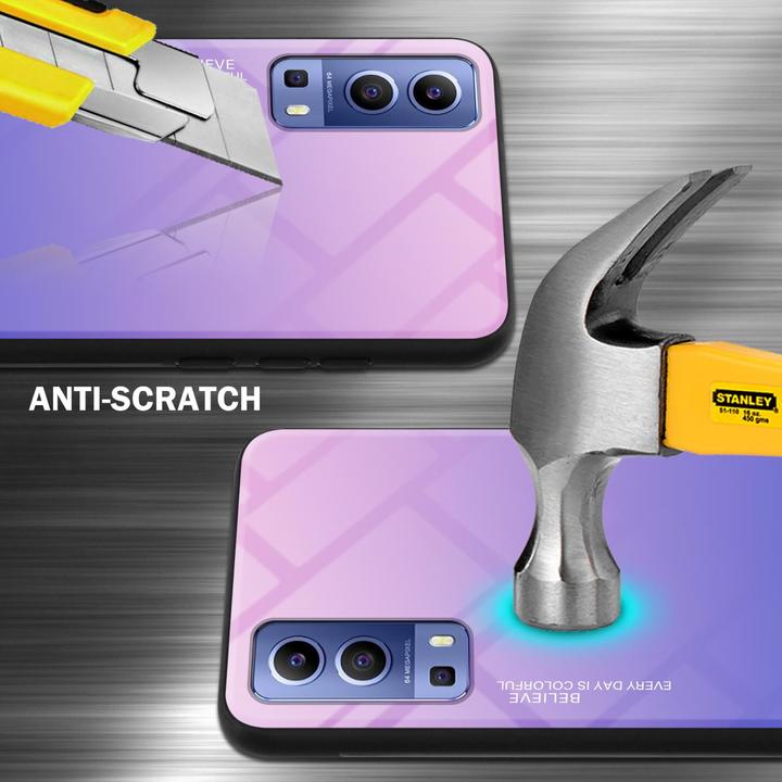 Actual product image Cadorabo TPU 2 colors glass envelope (Vivo Y72 5G, Vivo Y52s 5G)