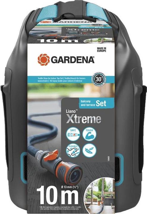 Productafbeelding Gardena Textielslang Liano Xtreme 1/2, 10 m set + adapter (10 m, 13 mm)