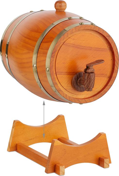 Image du produit Relaxdays Tonneau en bois (Jigger)