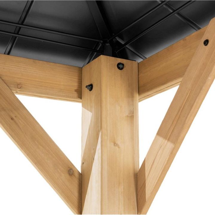 Produktbild Ventaris Montana Pavillon 3.36x3.36m Zedernholz Anthrazit (336 cm, 336 cm)