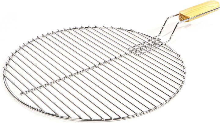 Actual product image Wiltec Round Grill Grate Ø44.5cm of Stainless Steel with Handle as Cooking Grid for Charcoal, Gas BBQ etc.